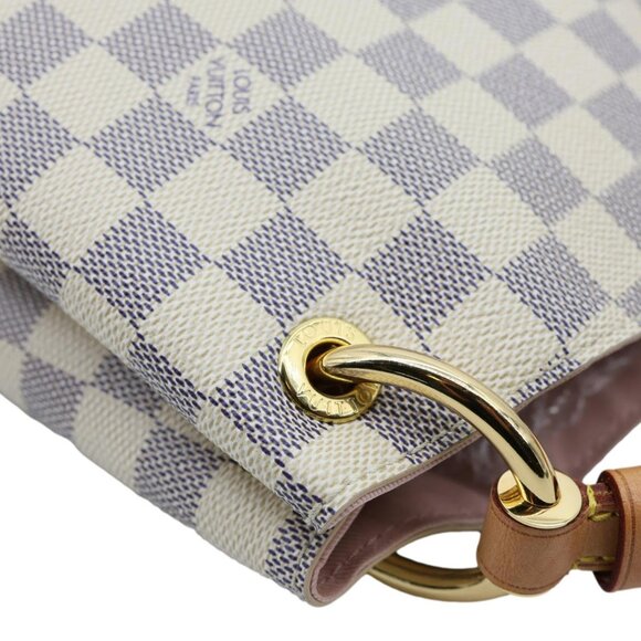 Louis Vuitton  Graceful MM Damier Azur Hobo Bag Rose Ballerine - Picture 6 of 14